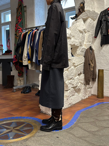 70's Italy Black Moleskin workwear 70年代 Vintage Military ヴィンテージ Toto Prague Vintage store Vintage clothing Praha プラハ 古着屋 古着 黒モールスキン ユーロ古着 ユーロワーク  ヨーロッパワーク ヨーロッパ古着 古着卸 ミリタリー ワークウェア 