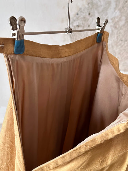 special balloon silk skirt