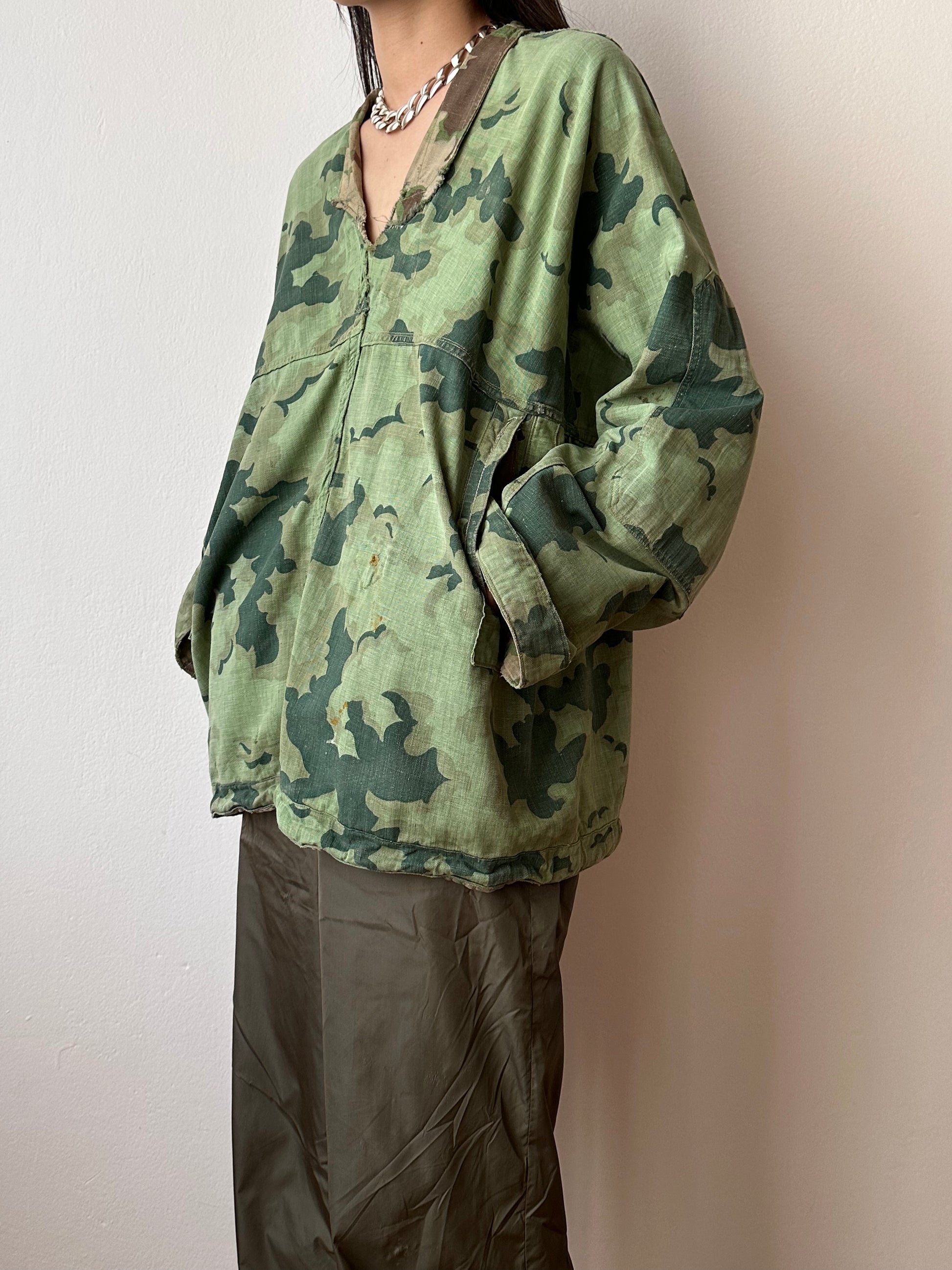 1960's Československá lidová armáda Clouds camouflage reversible jacket 60年代 ヴィンテージ Vintage チェコスロバキア Military ミリタリー ユーロミリタリー Toto 古着屋 プラハ 古着 Praha Prague Vintage store Smock DUBÁKY camouflage ユーロ古着 ヨーロッパ古着 Czech Army チェコスロバキア人民軍 50's 50年代 WW2 戦争 古着卸 