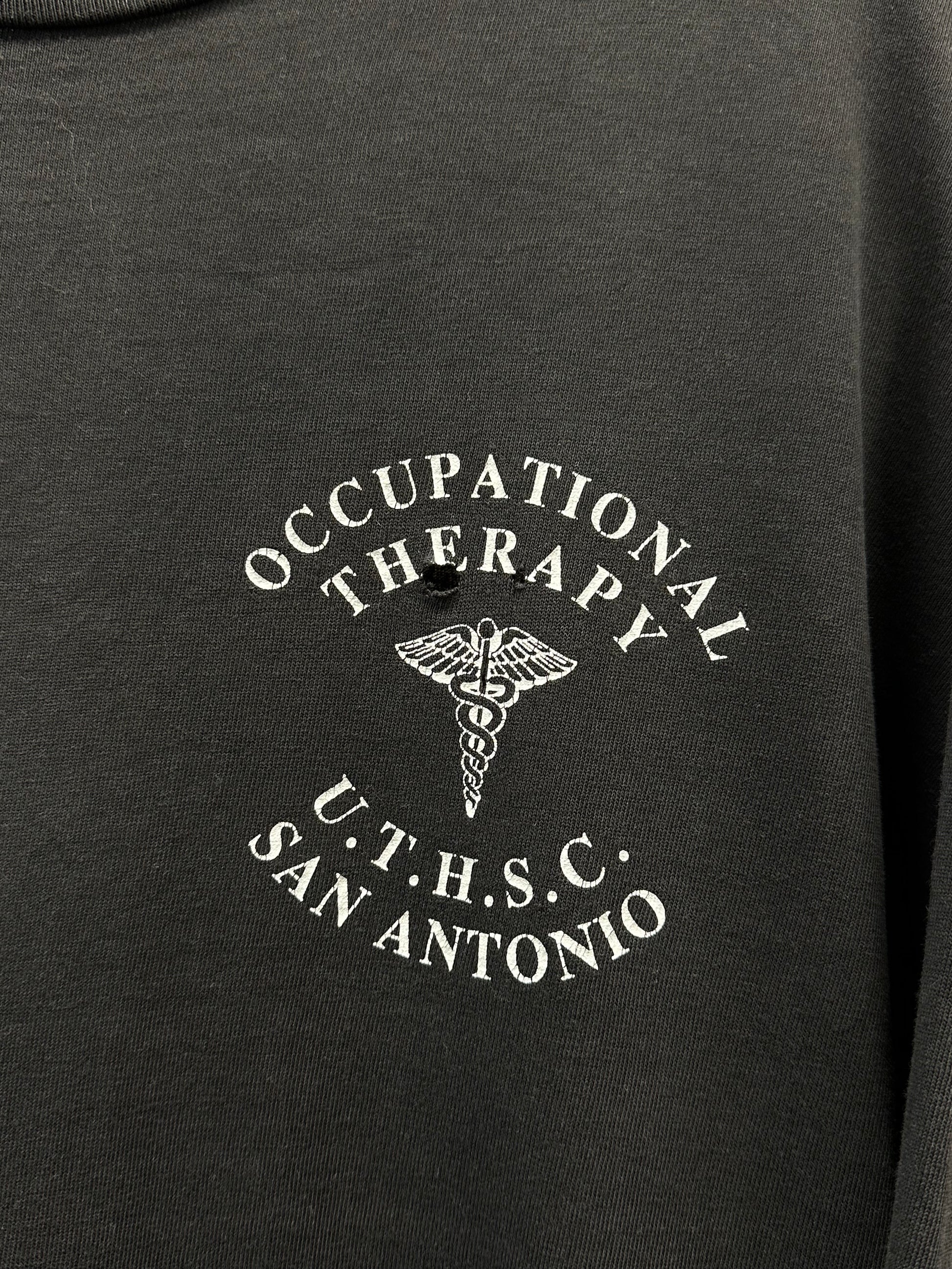 90's Occupational Therapy Vintage T-shirt Tee Tシャツ シングルステッチ 90年代 ヴィンテージ Hanes ヘインズ Toto Praha Vintage clothing store Antique shop Prague 古着屋 アンティークショップ プラハ ユーロ古着  ヨーロッパ古着 古着卸