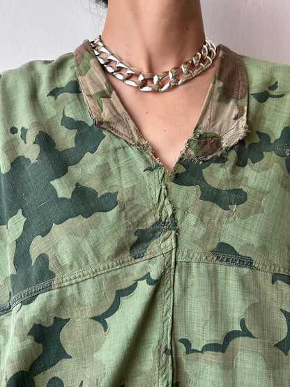 1960's Československá lidová armáda Clouds camouflage reversible jacket 60年代 ヴィンテージ Vintage チェコスロバキア Military ミリタリー ユーロミリタリー Toto 古着屋 プラハ 古着 Praha Prague Vintage store Smock DUBÁKY camouflage ユーロ古着 ヨーロッパ古着 Czech Army チェコスロバキア人民軍 50's 50年代 WW2 戦争 古着卸 