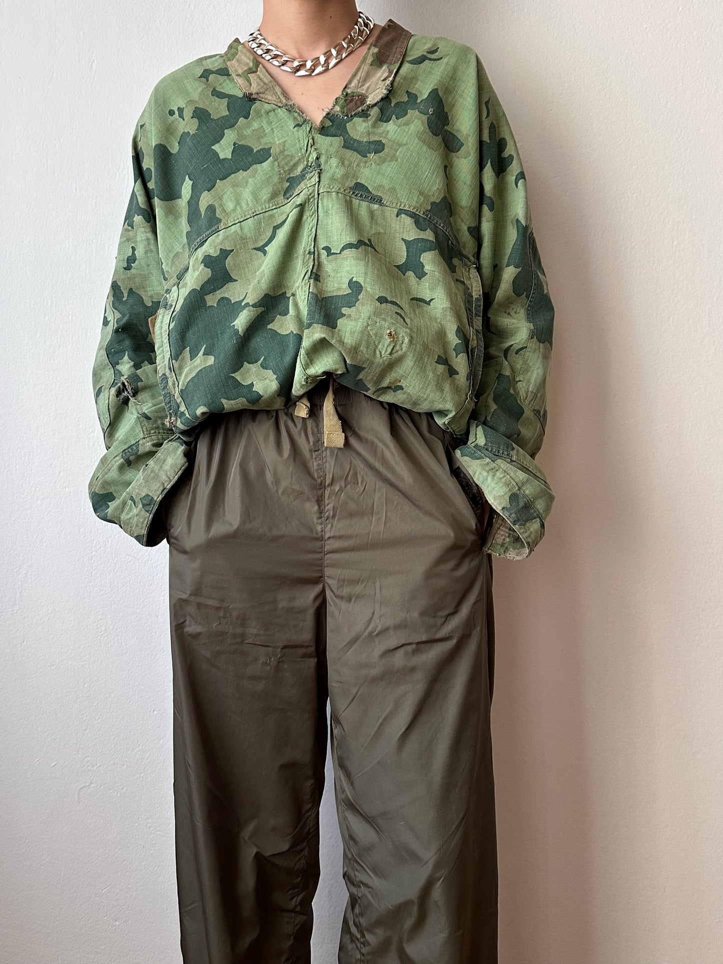 1960's Československá lidová armáda Clouds camouflage reversible jacket 60年代 ヴィンテージ Vintage チェコスロバキア Military ミリタリー ユーロミリタリー Toto 古着屋 プラハ 古着 Praha Prague Vintage store Smock DUBÁKY camouflage ユーロ古着 ヨーロッパ古着 Czech Army チェコスロバキア人民軍 50's 50年代 WW2 戦争 古着卸 