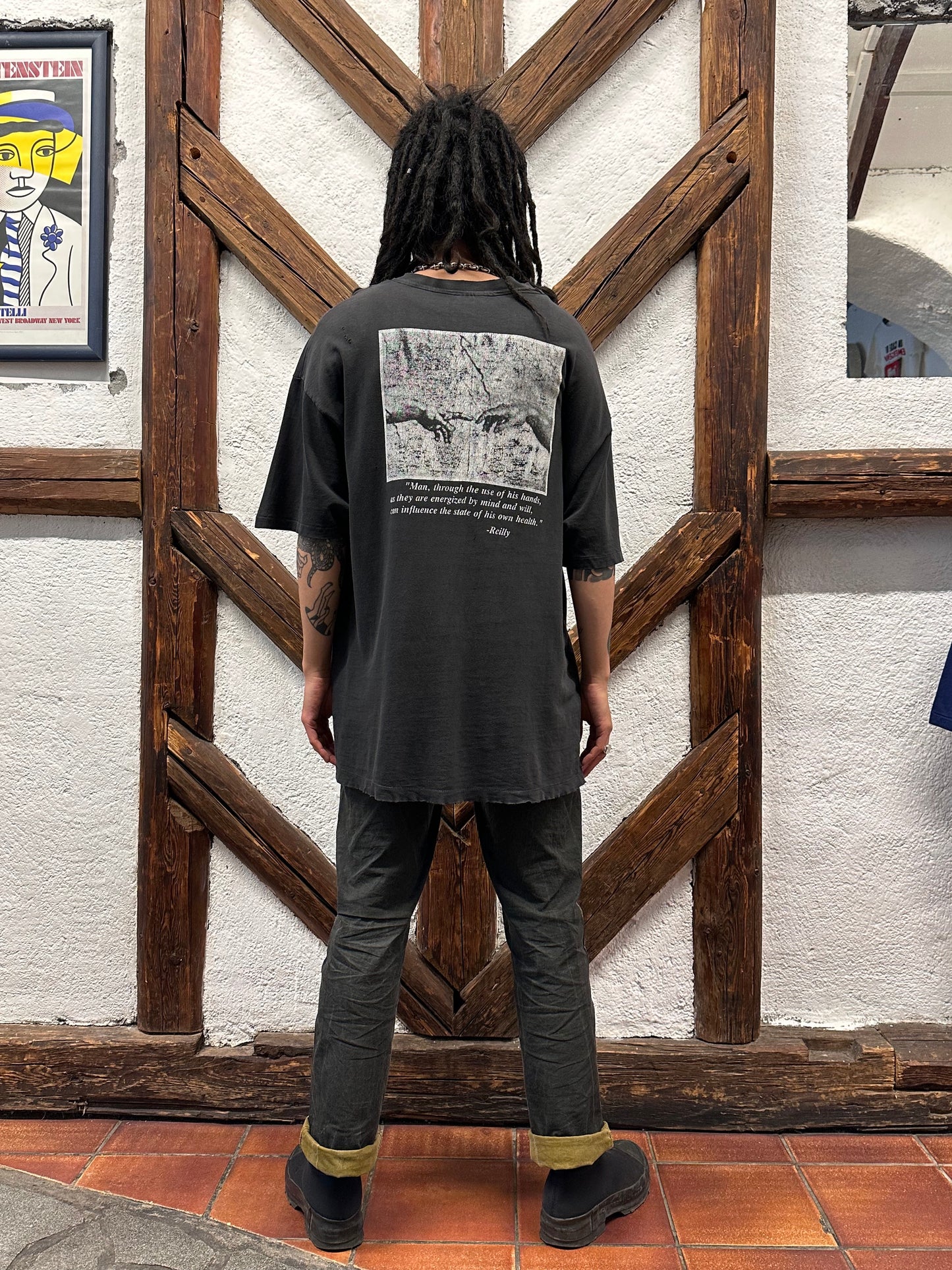 90's Occupational Therapy Vintage T-shirt Tee Tシャツ シングルステッチ 90年代 ヴィンテージ Hanes ヘインズ Toto Praha Vintage clothing store Antique shop Prague 古着屋 アンティークショップ プラハ ユーロ古着  ヨーロッパ古着 古着卸