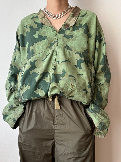 1960's Československá lidová armáda Clouds camouflage reversible jacket 60年代 ヴィンテージ Vintage チェコスロバキア Military ミリタリー ユーロミリタリー Toto 古着屋 プラハ 古着 Praha Prague Vintage store Smock DUBÁKY camouflage ユーロ古着 ヨーロッパ古着 Czech Army チェコスロバキア人民軍 50's 50年代 WW2 戦争 古着卸 