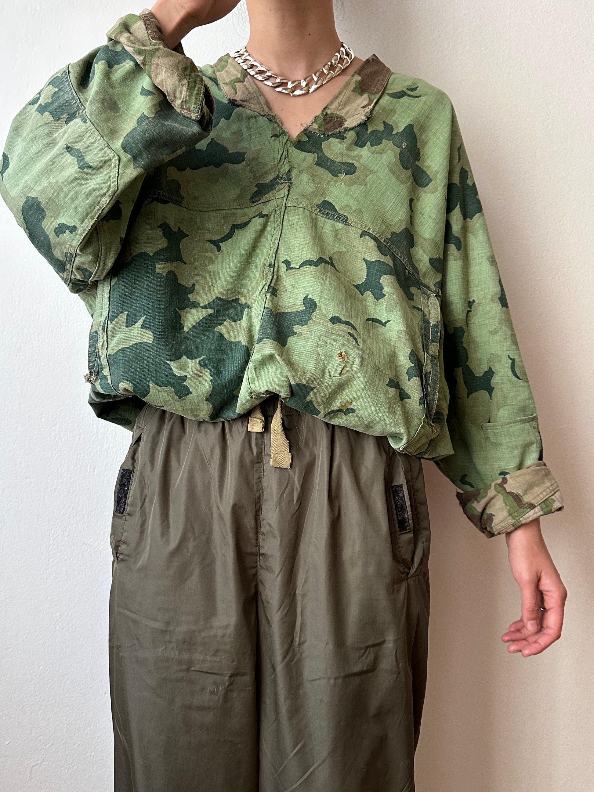 1960's Československá lidová armáda Clouds camouflage reversible jacket 60年代 ヴィンテージ Vintage チェコスロバキア Military ミリタリー ユーロミリタリー Toto 古着屋 プラハ 古着 Praha Prague Vintage store Smock DUBÁKY camouflage ユーロ古着 ヨーロッパ古着 Czech Army チェコスロバキア人民軍 50's 50年代 WW2 戦争 古着卸 