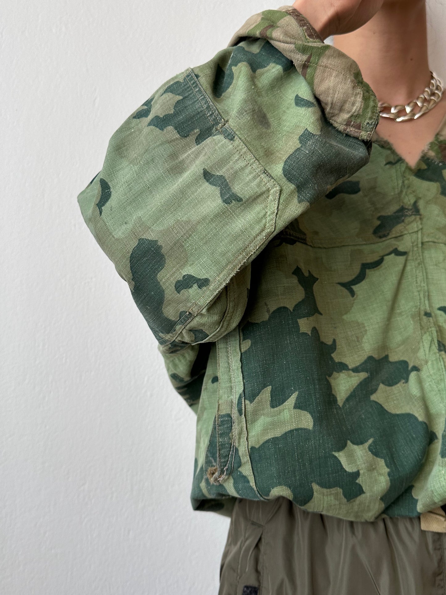 1960's Československá lidová armáda Clouds camouflage reversible jacket 60年代 ヴィンテージ Vintage チェコスロバキア Military ミリタリー ユーロミリタリー Toto 古着屋 プラハ 古着 Praha Prague Vintage store Smock DUBÁKY camouflage ユーロ古着 ヨーロッパ古着 Czech Army チェコスロバキア人民軍 50's 50年代 WW2 戦争 古着卸 