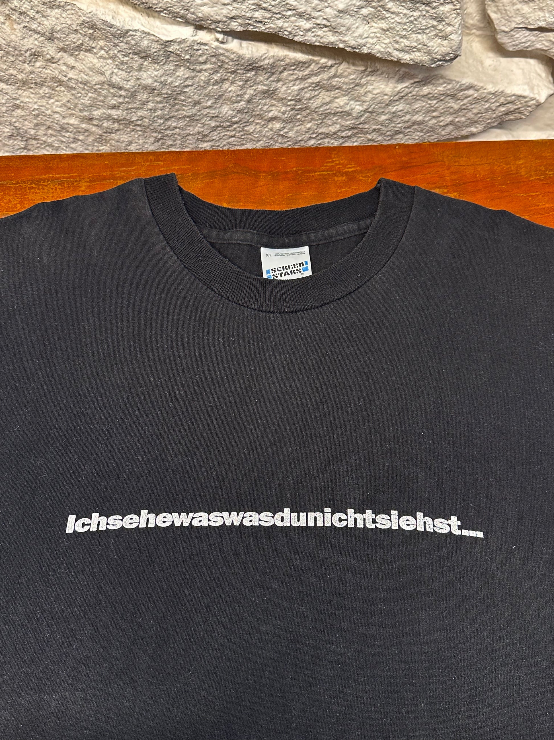 90's Vintage T-shirt Tee Tシャツ 90年代 ヴィンテージ シングルステッチ Black 黒 Toto Praha Vintage clothing store Antique shop Prague 古着屋 アンティークショップ プラハ ユーロ古着  ヨーロッパ古着 古着卸 