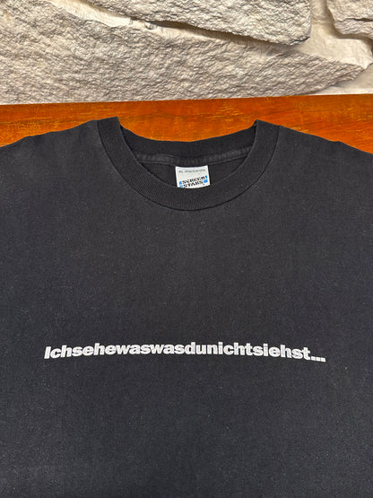 90's Vintage T-shirt Tee Tシャツ 90年代 ヴィンテージ シングルステッチ Black 黒 Toto Praha Vintage clothing store Antique shop Prague 古着屋 アンティークショップ プラハ ユーロ古着  ヨーロッパ古着 古着卸 