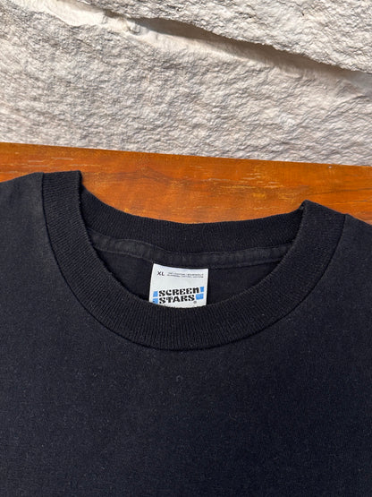 90's Vintage T-shirt Tee Tシャツ 90年代 ヴィンテージ シングルステッチ Black 黒 Toto Praha Vintage clothing store Antique shop Prague 古着屋 アンティークショップ プラハ ユーロ古着  ヨーロッパ古着 古着卸 