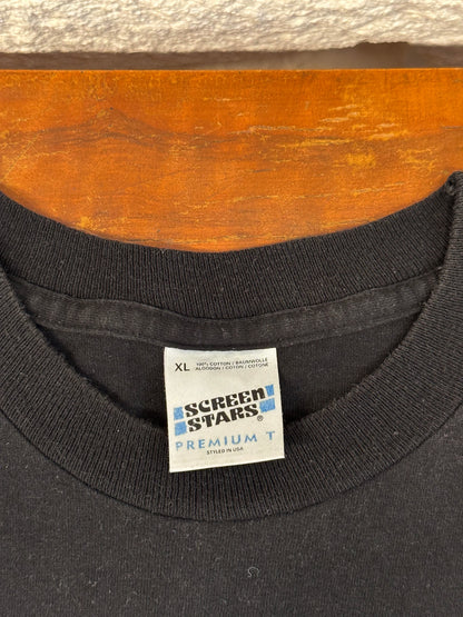 90's Vintage T-shirt Tee Tシャツ 90年代 ヴィンテージ シングルステッチ Black 黒 Toto Praha Vintage clothing store Antique shop Prague 古着屋 アンティークショップ プラハ ユーロ古着  ヨーロッパ古着 古着卸 