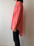 80's Benetton 80年代 ベネトン Pink shirt Viscose Rayon Vintage Praha Prague Vintage store プラハ  古着屋 ユーロ古着 ヨーロッパ古着 