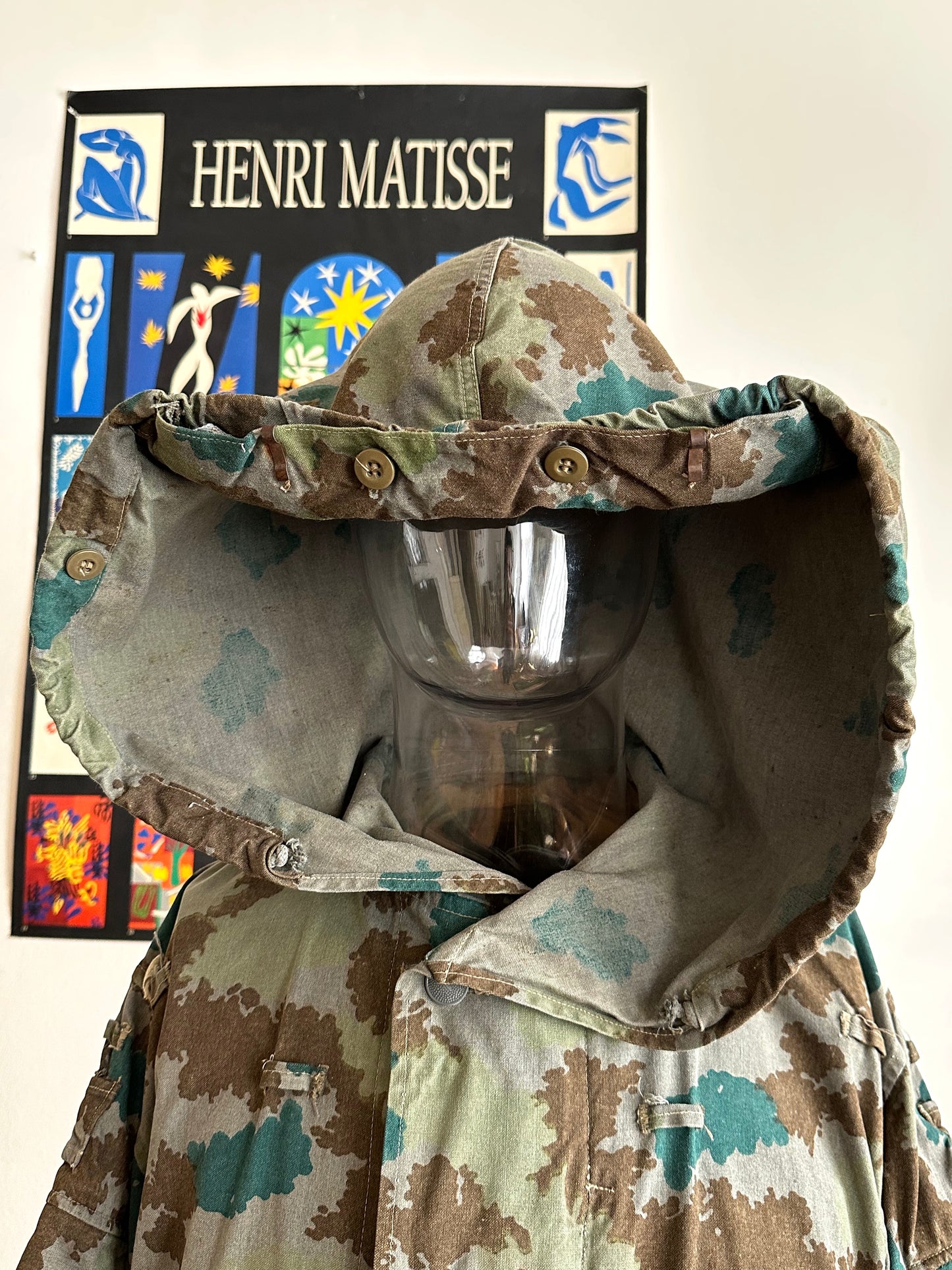 1960s East German NVA Blumentarn Camo Sniper Jacket 60年代 東ドイツ軍 人民軍 Cold war 冷戦 Toto Praha Vintage clothing shop Antique shop 古着屋 プラハ Showroom appointment Prague ユーロ古着 ヨーロッパ古着 古着卸 ヴィンテージ military ミリタリー ユーロミリタリー  レア Rare 花柄