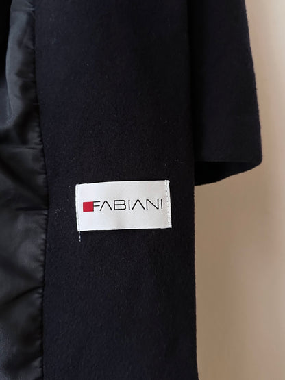 90s cashmere mix double breast navy coat