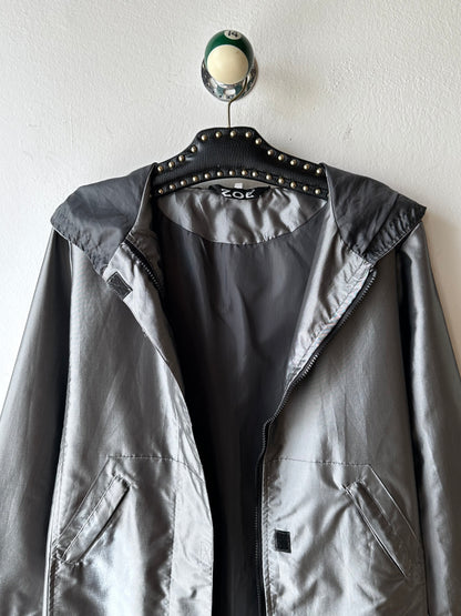 Metalic coat with back pocket
