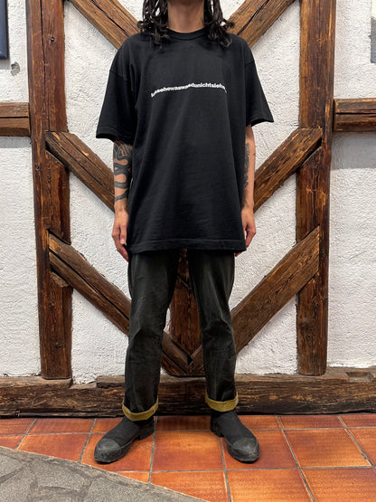90's Vintage T-shirt Tee Tシャツ 90年代 ヴィンテージ シングルステッチ Black 黒 Toto Praha Vintage clothing store Antique shop Prague 古着屋 アンティークショップ プラハ ユーロ古着  ヨーロッパ古着 古着卸 