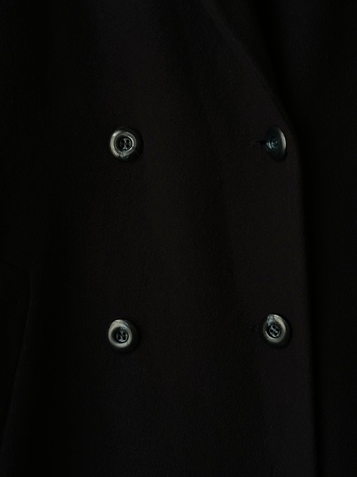 90s cashmere mix double breast navy coat