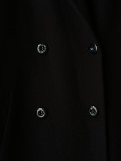 90s cashmere mix double breast navy coat