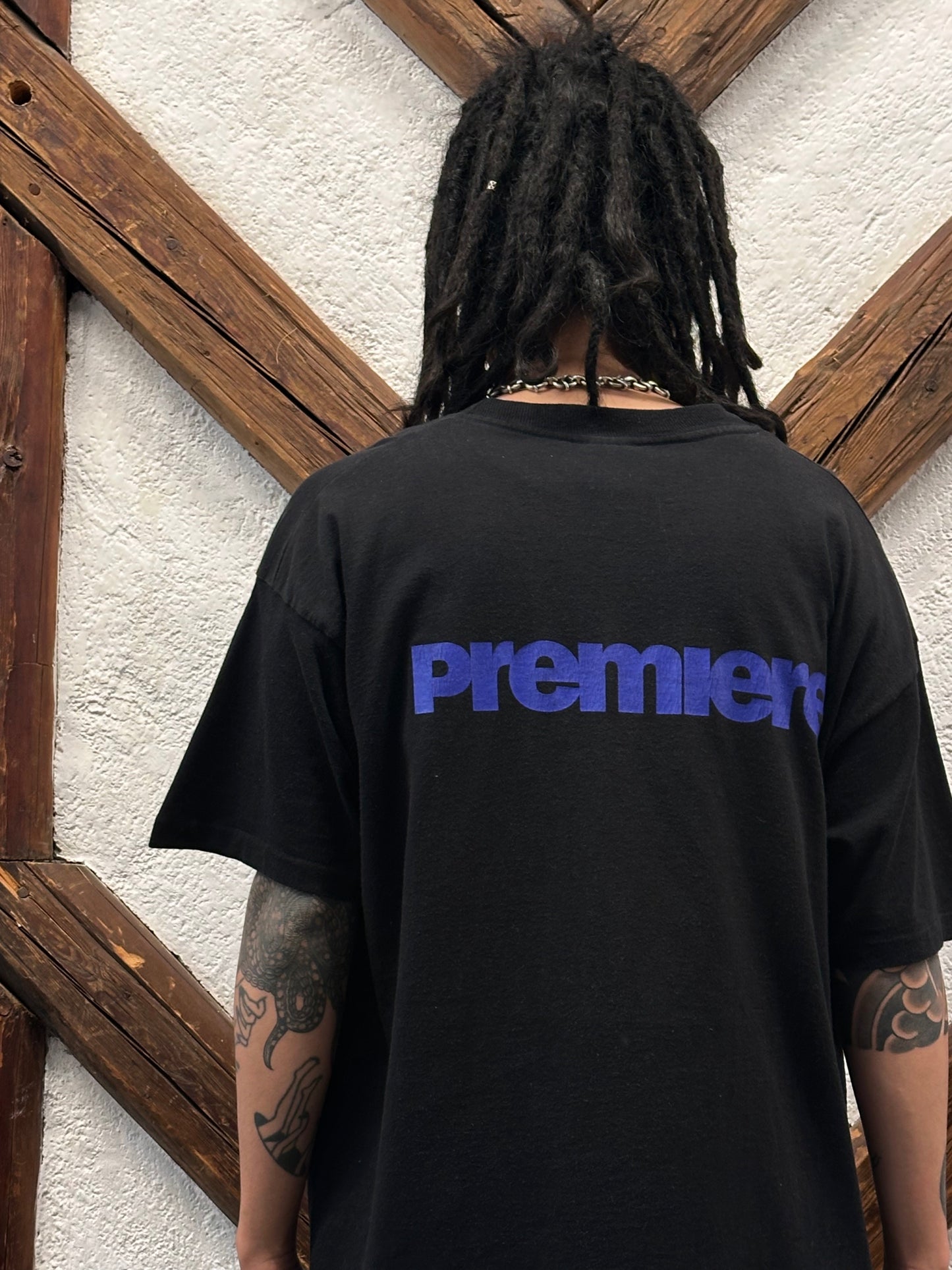 90's Vintage T-shirt Tee Tシャツ 90年代 ヴィンテージ シングルステッチ Black 黒 Toto Praha Vintage clothing store Antique shop Prague 古着屋 アンティークショップ プラハ ユーロ古着  ヨーロッパ古着 古着卸 