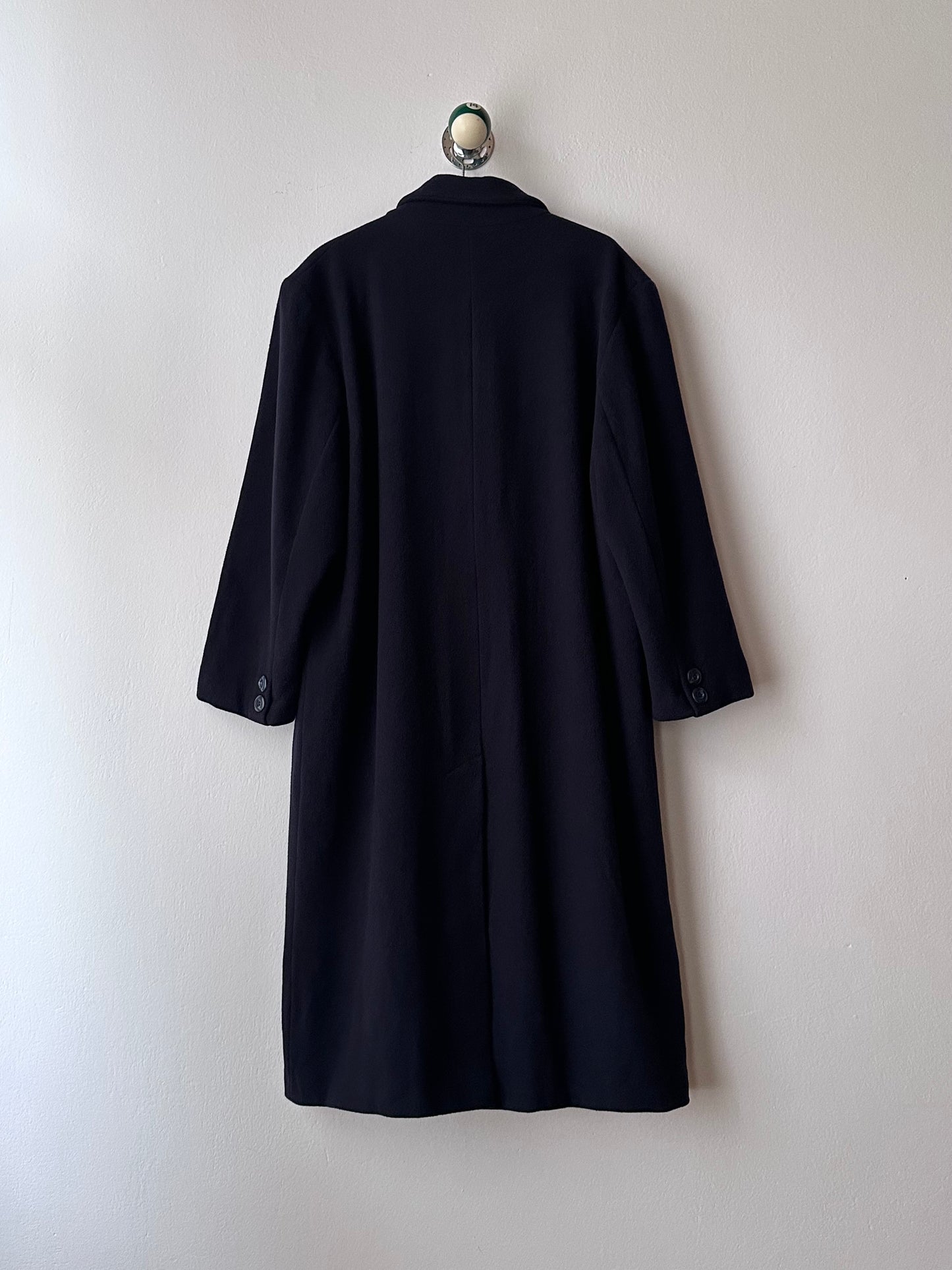 90s cashmere mix double breast navy coat