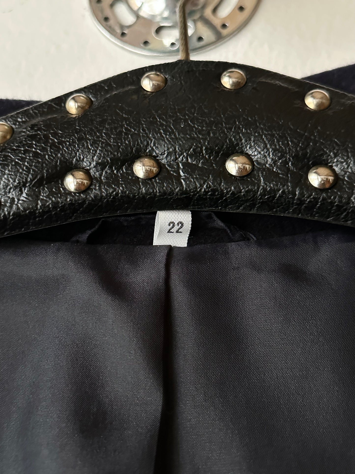 90s cashmere mix double breast navy coat