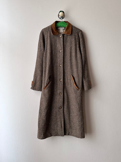 L.L.Bean tweed wool coat with made in USA