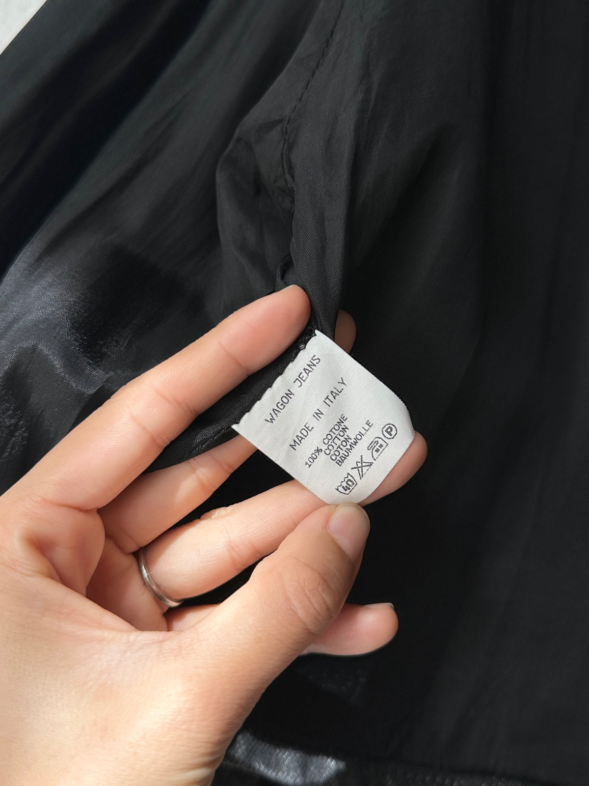 Black denim china jacket