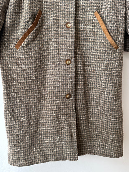 L.L.Bean tweed wool coat with made in USA