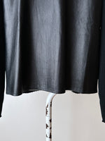 Italy leather and merino wool sweater