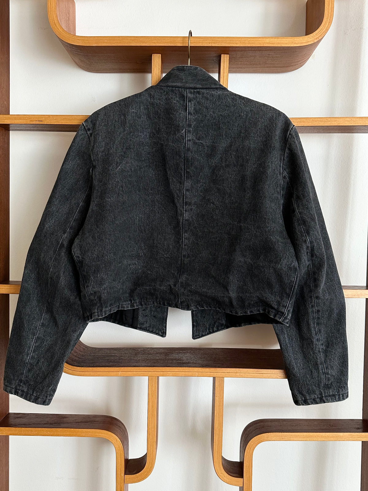 Black denim china jacket