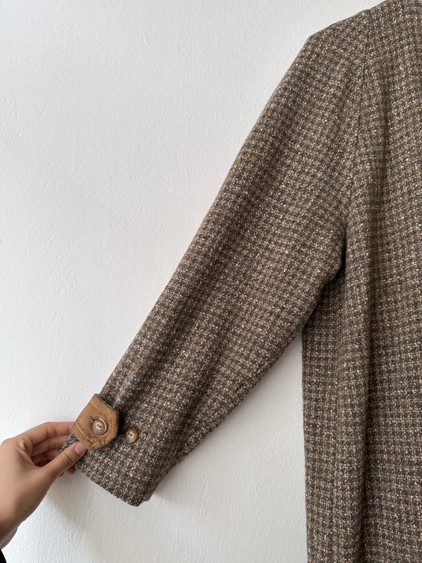 L.L.Bean tweed wool coat with made in USA