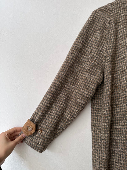 L.L.Bean tweed wool coat with made in USA