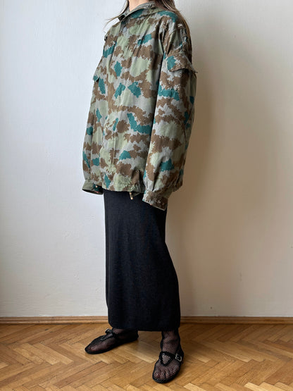 1960s East German NVA Blumentarn Camo Sniper Jacket 60年代 東ドイツ軍 人民軍 Cold war 冷戦 Toto Praha Vintage clothing shop Antique shop 古着屋 プラハ Showroom appointment Prague ユーロ古着 ヨーロッパ古着 古着卸 ヴィンテージ military ミリタリー ユーロミリタリー  レア Rare 花柄