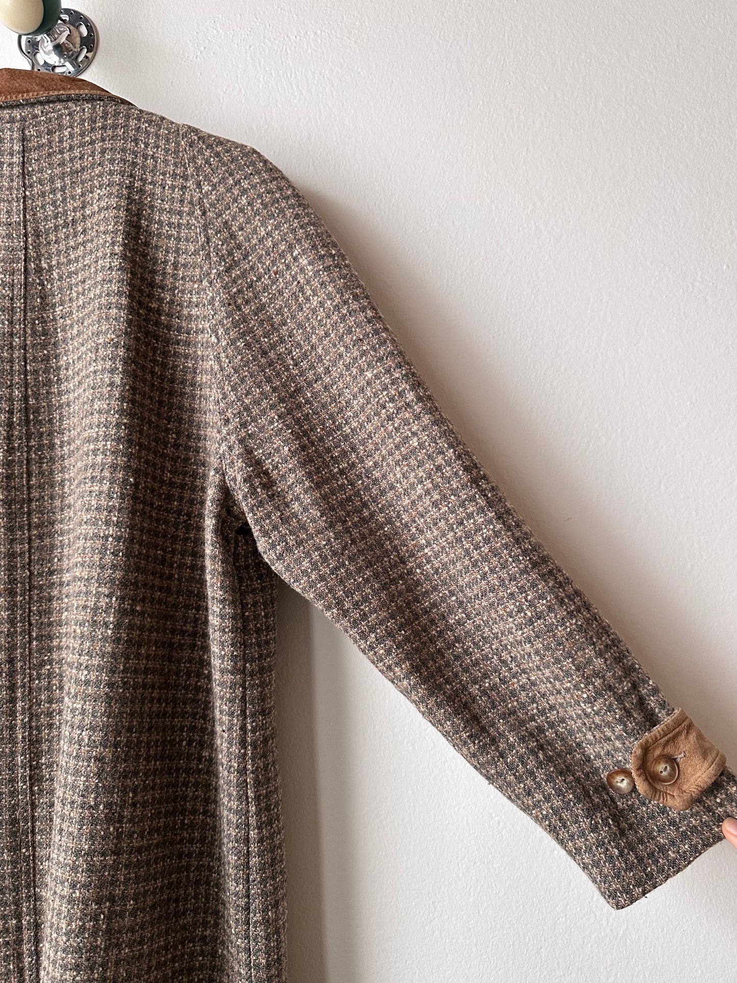 L.L.Bean tweed wool coat with made in USA