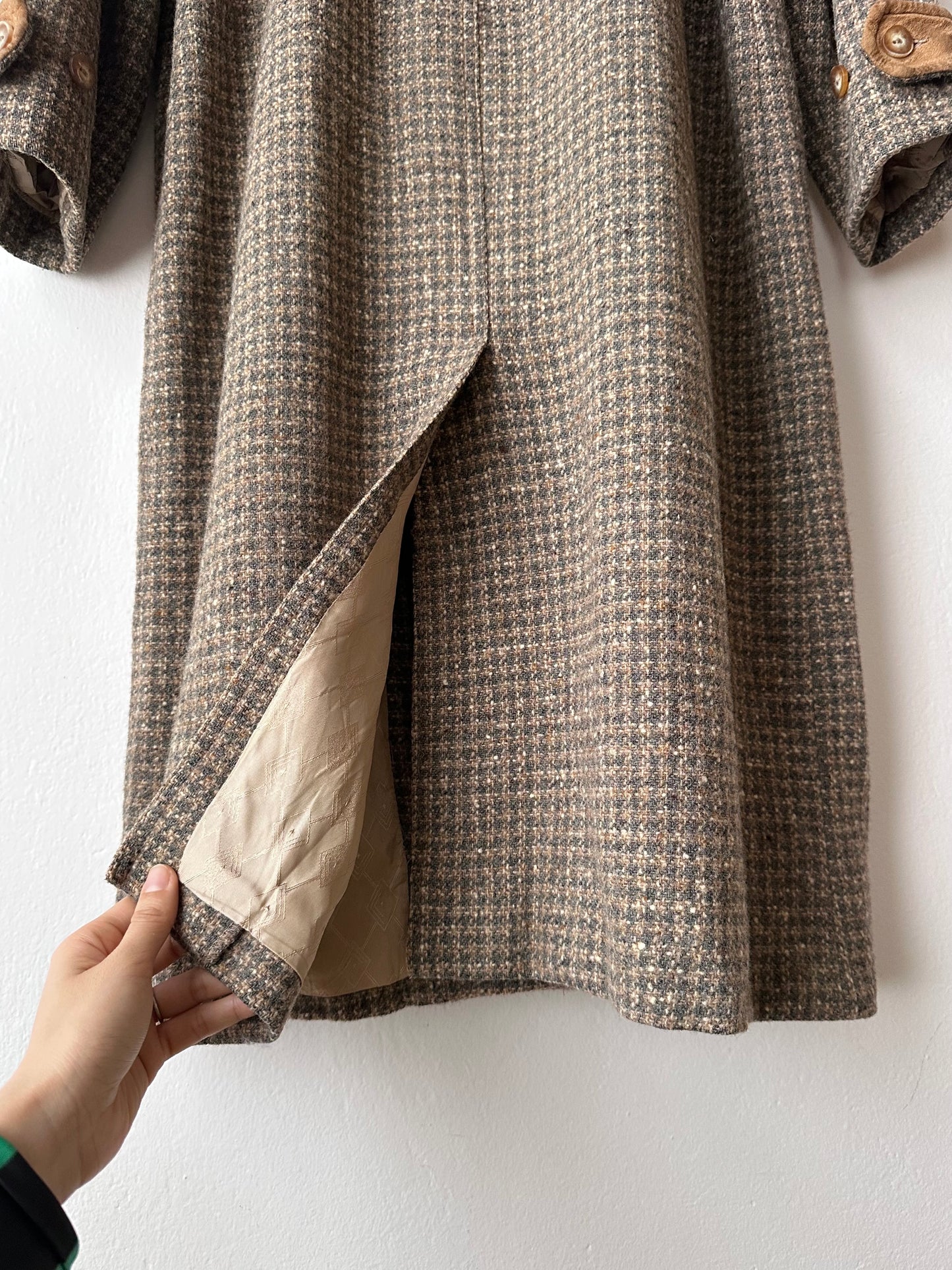 L.L.Bean tweed wool coat with made in USA