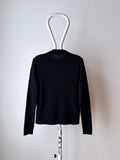 Italy leather and merino wool sweater