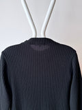 Italy leather and merino wool sweater