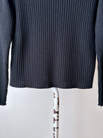 Italy leather and merino wool sweater