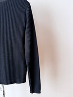 Italy leather and merino wool sweater