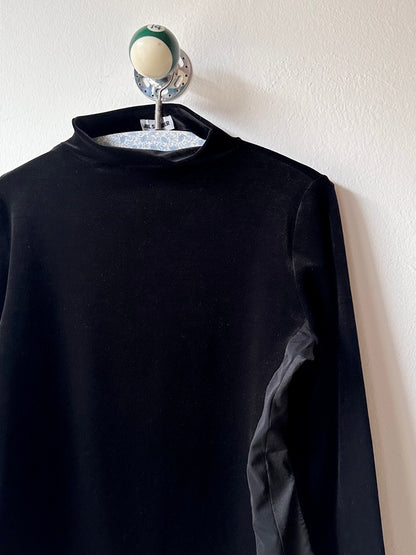 JIL SANDER asymmetric velour turtle top