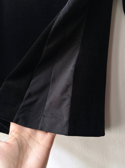 JIL SANDER asymmetric velour turtle top