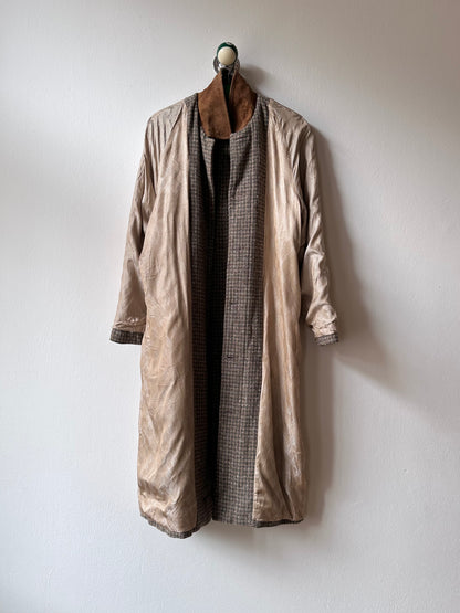 L.L.Bean tweed wool coat with made in USA