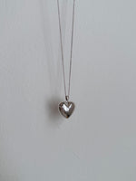 vintage silver heart necklace 