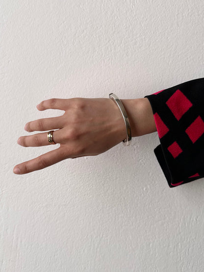 925 square pipe bangle