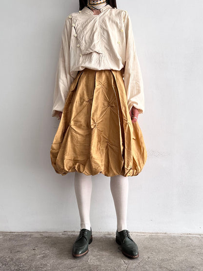 special balloon silk skirt