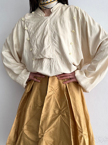 special balloon silk skirt