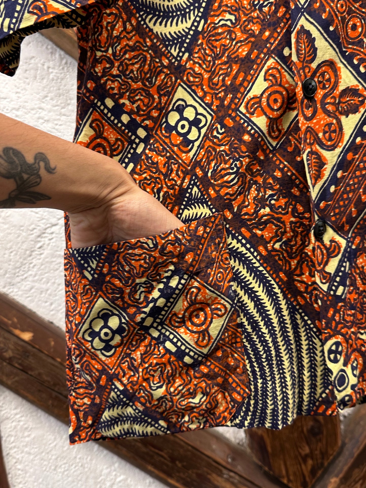 60's Leisure shirt 60年代 レジャー シャツ ヴィンテージ Toto Praha Vintage clothing store Antique shop Prague 古着屋 アンティークショップ プラハ ユーロ古着  ヨーロッパ古着 古着卸 