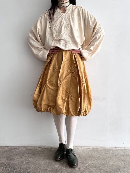 special balloon silk skirt
