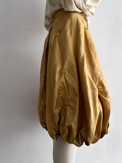 special balloon silk skirt