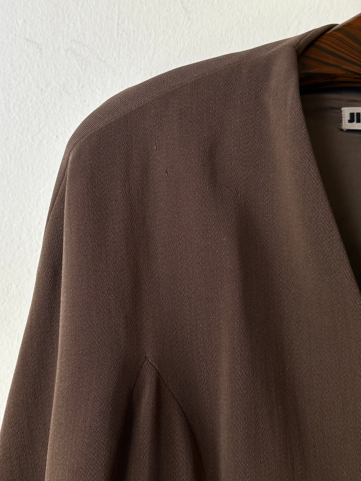 1980s JIL SANDER wool silk collarless jacket