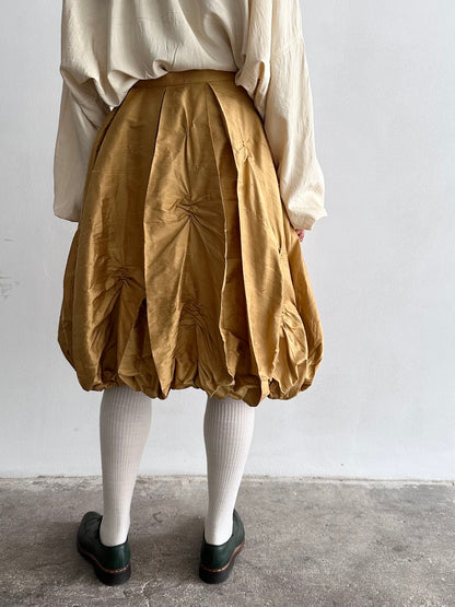 special balloon silk skirt